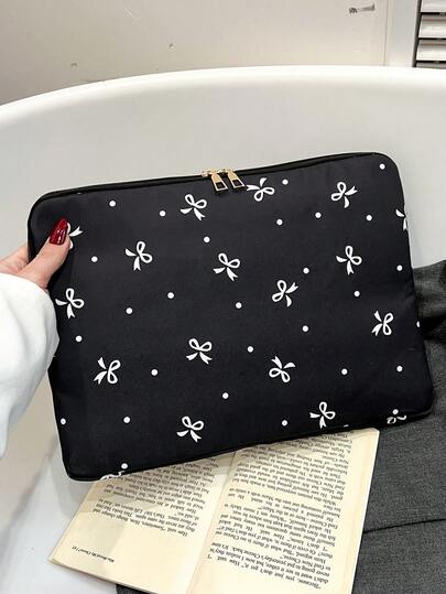 Multi-Size Laptop Bag With Bow, Laptop Sleeve Protective Case Fits 13 13.3 14 15 16 Inch Laptop, Notebook, Chromebook, Suitable For Women, Great Gift For Teachers, Backpack, College, Back To School, Classroom And Laptop Sleeve
