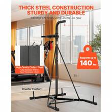 2 In 1 Punching Bag Stand, Steel Heavy Duty Workout Equipment, Adjustable Height Boxing Punching Bag And Speed Bag Stand, Freestanding Sandbag Rack, Holds Up To 140 Lbs, For Home Gym Fitness - 黑色 - 查看 4