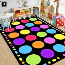 [+830g mỗi mét vuông + Đế nhựa chống trượt] Thảm hình chữ nhật in họa tiết độ nét cao, viền khóa kép, thảm trải sàn phòng tắm, phòng giải trí, phòng khách, phòng ngủ, thảm trải sàn 1 mảnh, thảm chấm bi nhiều màu, thảm in hình hoạt hình, thảm chơi lớn, thảm bò có thể giặt được, thích hợp cho trường mẫu giáo, đồ dùng trong nhà, phụ kiện đầu giường, đồ dùng học tập, lớp học, ký túc xá, trường mẫu giáo, trung tâm chăm sóc trẻ em, quà tặng, trang trí Giáng sinh, phòng tắm, trang trí nhà bếp - Nhiều màu - Xem 2