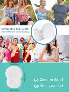 30pcs/60pcs Underarm Sweat Pads, Summer Armpit Sweat Absorbing Liners, Disposable Sweat Pads, Ultra-Thin Invisible, White