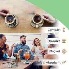 6pcs Cute Dog Wooden Coasters, Colorful Design, Suitable For Drinks, Tea, Coffee, Home And Restaurant Decor, Perfect Gift Choice For Dog Lovers, Family, Friends And Colleagues