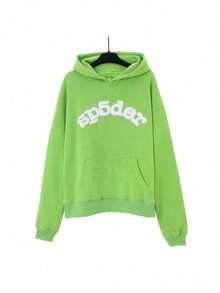 SP5DER Printed Loose Men's Hoodie - 綠色 - 查看 2