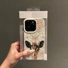 1pc TPU Material Elegant Deer Pattern Designed Phone Case, Suitable For Phones - White - View 3