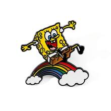 SpongeBob SquarePants 海绵宝宝 1/5 件时尚卡通胸针个性化海绵宝宝珐琅别针金属徽章珠宝服装背包配饰礼物送给朋友 - 均碼 - 查看 16