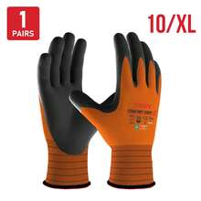 1Pair/3Pairs Work Gloves MicroFoam Nitrile Coated,Ideal For Automotive,Home Improvement, Nylon Micro-Foam Nitrile Grip Gloves, Breathable, Thin & Lightweight, Touchscreen, Ideal For Delivery, Warehouse,Seamless Knit Nylon