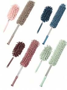 Plumero de microfibra, plumero retráctil y lavable para limpieza, plumero de plumas, plumero extensible para telarañas, diseño compacto y portátil con cabezal flexible, ventilador de techo, muebles, herramientas de limpieza para quitar el polvo, persianas, automóviles, organizador de almacenamiento de techos altos y regalos navideños para adultos - Multicolor - Ver 11