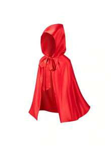 1 Piece Halloween Cape Anime Universal Role-Playing, Hooded, Tied, Single-Layer Red Cape, Christmas Cape Suitable For All Kinds Of Festival Outfits