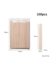 50/100pcs Wooden Craft Sticks - Great For Artists DIY Educational Projects And Family Entertainment, Hair Removal Wax Bar, Wooden Tongue Scraper, Wooden Stick, Ice Cream Stick - DIY Craft Sticks - View 8