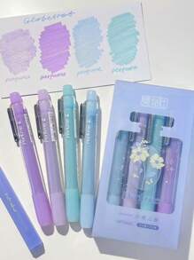 12 Colors Fluorescent Highlighter Pen Set, Fragrant Glitter Pens, Eye-Friendly Marker Pens For Highlighting & Underlining