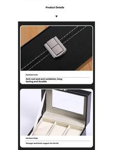 10/6/3 Ranuras Caja de almacenamiento de relojes Día de San Valentín, Caja organizadora de almacenamiento de relojes, Caja de exhibición, Caja de almacenamiento de joyas Día de San Valentín, Día de la Madre, Caja de relojes de PU de gran capacidad, Caja de exhibición de relojes y caja de almacenamiento de joyas - Multicolor - Ver 9