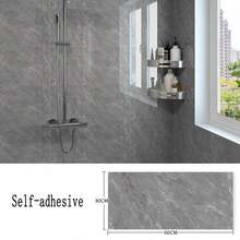 10/20/50pcs Marble Effect Self-Adhesive Wall Tiles, Vinyl Foam Wall Stickers, Waterproof And Moisture-Proof, Easy To Clean And Cut, For Bathroom, Living Room, Kitchen, Bedroom Renovation - Multicolor - View 18