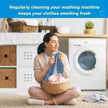 Washing Cleaner Descaler 12 Pack - Deep Cleaning Tablets HE Front Loader & Top Load Washer, Septic  -Friendly Deodorizer, Clean Inside Drum And Laundry Tub Seal - 12 Month Supply  Multifunction Strong Deodorization - 彩色 - 查看 6