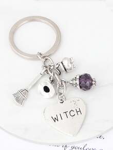 9pcs Y2K Witch Broom Keychains, Metal Keyring, Suitable For Hanging On Wallets, Backpacks And Car Keys, Ideal For Halloween Costume Parties. Also Suitable For Halloween Party Decorations. - Multicolor - View 9