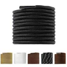 2 双重型圆形鞋带，适用于靴子和运动鞋 - 耐用涤纶，多色可选，适合户外徒步和休闲穿着，户外靴子鞋带 | 经典圆形鞋带 | 安全贴合鞋带，运动鞋鞋带 - 彩色 - 查看 9