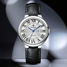 1 件女士全自动陀飞轮镂空机械表是一款奢华、时尚、休闲、轻奢的气球系列腕表，钢带，银色，适合日常装饰