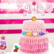 10pcs Chaos Emerald And Ring Set, Including 10% Acrylic Crystal Diamond Gem, Jewelry Birthday Party - Multicolor - View 5