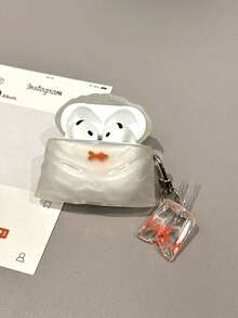 1个创意金鱼垃圾袋造型硅胶耳机保护套，适用于苹果1/2/4 Pro/Pro2 - 無色 - 查看 7