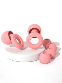 1Sets - Reusable Silicone Earplugs, Consisting Of 2 Earplugs And 4 Spare Parts, Specially Designed For Sleep And Sound Insulation, Without Harming The Ears. Night Noise Reduction Earplugs And Snoring Sound Insulation, Suitable For Sleeping, Taking Naps, Working, Studying, Back-To-School Gifts, Christmas Gifts. - Multicolor - View 16