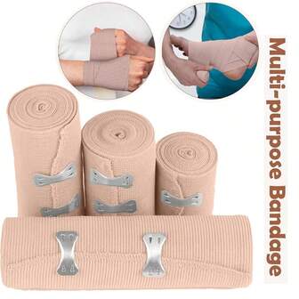 4种米色弹力绷带，运动压缩绷带，适用于手腕、手臂、小腿、脚踝和脚部，健身配件，运动绷带，运动胶带