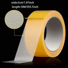 1 Roll Heavy-Duty Fiberglass Adhesive Tape, Waterproof Dual-Sided Mounting Tape For Walls & Glass, Ideal For Fabric, Wood, Metal Surfaces, Transparent, Multi-Purpose Bonding Tape