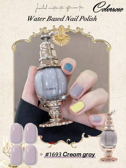 COLORROSE 11ml Peel Off Nail Polish, Nail Gel,Water Based, With Nourishing Oil, Bright Glaze Color, Quick Drying, Round Brush Head For Easy Apply