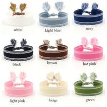 1 件定制姓名编织手链、带流苏的定制文字编织手镯、个性化流苏友谊手链、母亲节定制姓名手链、多色可选，适合婚礼、周年纪念、生日 - 全年可佩戴的礼物、周年纪念礼物、优雅配饰、优质工艺 - 彩色 - 查看 3