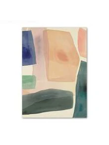 1 pieza Póster de pintura en lienzo de niña en pijama, arte abstracto geométrico con figura impresa, decoración nórdica para sala de estar y hogar