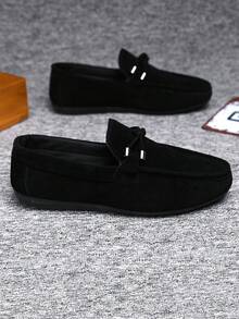 Sepatu Loafer Pria Terbaru yang Modis, Sepatu Formal Klasik yang Nyaman, Sepatu Mengemudi Slip-On Satu Sentuhan (Catatan: Ukuran Loafer Lebih Kecil dari Biasanya, Pelanggan dengan Ukuran Kaki Lebih Besar Disarankan untuk Memesan Satu Ukuran Lebih Besar) - Hitam - View 6