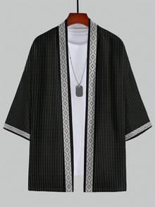 男士龙袍印花防晒，涤纶，休闲夏季风格