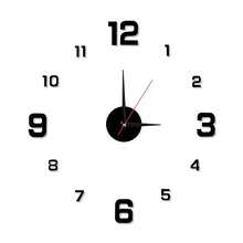 Simple Illuminated Digital Clock, European Style DIY Silent Wall Clock, Suitable For Study Room And Living Room, No Drilling Required, Wall-Mounted Clock