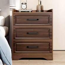 para Recamara con 3 Cajones De Almacenamiento,Mesa De Noche Minimalista Mesita De Noche Madera Gabinete Vintage Adecuada para Sala De Estar,Dormitorio,Esquina 40x36x60CM (Blanco) - Marrón - Ver 7