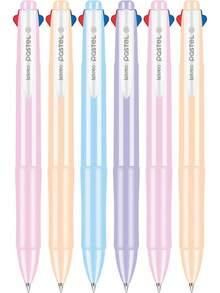 Multi-Color Ballpoint Pens, 4-In-1 Colored Pens 0.Medium Fine Point,Ballpoint Pens Planner Journaling,Assorted Ink, 6-Count - 1 - Xem 1
