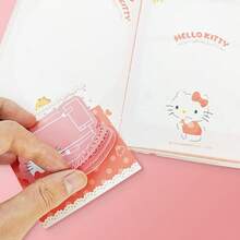 Miniso Caja de regalo de la serie Sanrio Hello Kitty, que incluye un diario, un clip para diario y notas adhesivas, adecuado para crear cuentas diarias o registros de viaje (1 pieza) - Rosa - Ver 7
