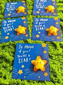10pcs Charming Resin Star Pocket Hug Cards Will Inspire You To Face Life's Challenges With A Positive Attitude. These Thoughtful Lucky Charms Are Perfect For Family, Friends, Beloved Mothers, And Women. They're Also Perfect As Party Favors, Adult Party Favors, Wedding Gifts For Guests, Christmas Gifts