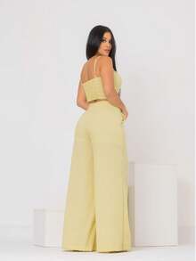 Simple Casual Elegant Pocket Set Women's Birthday Party Spring Set - Yellow - View 2