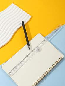 1 pezzo Righello pieghevole trasparente da 30 cm, righello portatile con marcature chiare, righello multifunzione con goniometro per studenti e forniture per ufficio