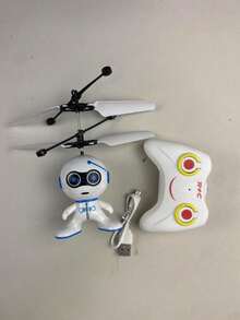 1个遥控机器人，防震材质，手势感应飞行玩具（有遥控版和非遥控版，人工涂装不均匀，手工测量存在轻微误差）