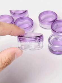 20PCS 5g Cosmetic Sample Partial Bottle Eyeshadow Manicure Glitter Glitter Bottle Portable Plastic Bottle Cream Box Cream Bottle Sample Bottle Free Small Bottle Round Box Empty Cosmetic Partial Bottle Travel Essentials For Vacation Holiday