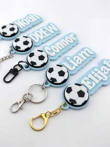 Personalized Football/Rugby Name Tag Keychain, Sports Team Equipment For Teens, Back To School Gift - Multicolor - View 5