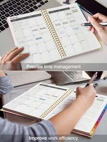 2026.1-2026.12 Monthly Calendar Book, Simple Monthly Weekly Daily Planner Calendar Notebook With Monthly Overview Grids,Monthly Tabs&Notes,Office Decor, Back To School Supplies,Perfect Gifts