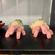 1 Creativa scultura di elemento horror di Ognissanti, dito con parassita a forma di granchio, ornamento spaventoso in resina a forma di granchio eremita, decorazione da giardino per Ognissanti, oggetto creativo - Multicolore - Visualizzare 4