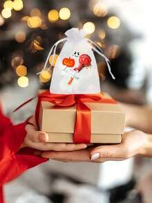 1 pièce/10 pièces/20 pièces/30 pièces/50 pièces/100 pièces Sacs cadeaux d'Halloween, Sacs cadeaux de bonbons, Supports en papier pour sucettes d'Halloween, Cartes support pour sucettes fantôme citrouille d'Halloween, Carte en papier Joyeux Halloween