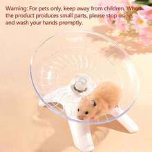 1 pieza Rueda de ejercicio silenciosa para hámsteres, adecuada para hámsteres, ratones, erizos, loros y otras mascotas pequeñas para correr y jugar - Multicolor - Ver 5