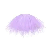 Christmas Punk Style Tutu Skirt For Women, Asymmetrical Hem, Fluffy, Multi-Layer Mesh, Suitable For Holiday, Stage, Party, Performance, Cosplay, Available In White, Black, Red, Pink, Blue - Small Gauze Skirt - View 13