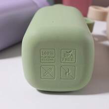 450ML 兒童矽膠吸管水瓶，純色便攜戶外運動水杯 - 彩色 - 查看 11