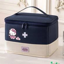 Sanrio 1 قطعة حقيبة إسعافات أولية كبيرة قابلة للطي من النايلون مقاومة للماء من سانريو هيلو كيتي - حقيبة طبية وللوقاية من الأوبئة محمولة بسحاب أحمر - حقيبة تخزين طبية للطوارئ للسفر والتخييم المنزلي - حقيبة طبية ، صندوق إسعافات أولية ، منظم للسفر ، ضروريات السفر ، معدات السفر ، حقيبة سفر للكليات والعطلات والرحلات البحرية والتخييم الصيفي والمشي لمسافات طويلة والمعدات الصيدلية