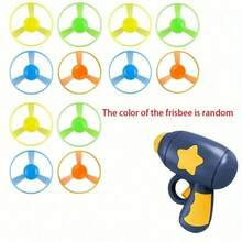 13 件彩色飞行推进猫玩具：小猫互动狩猎游戏 - 随机颜色飞盘