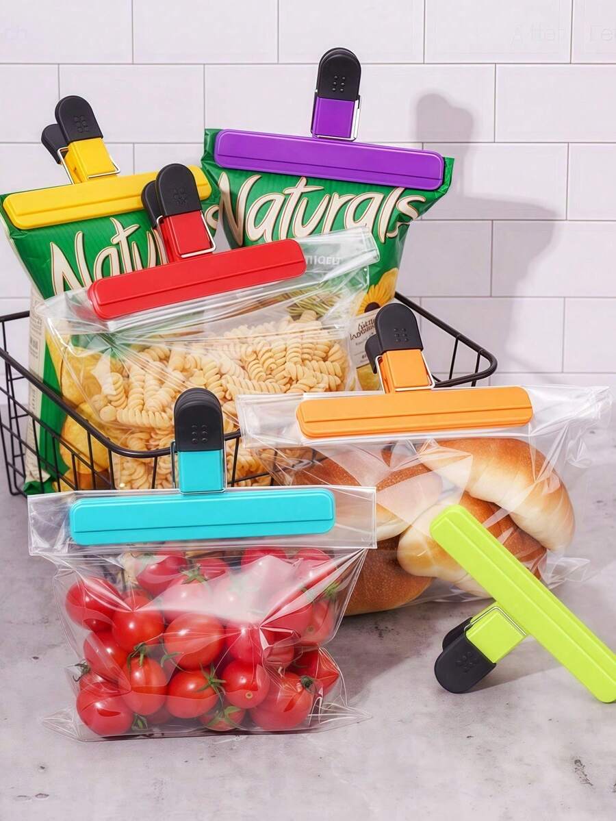 1 Gói Kẹp Khoai Tây Chiên, Kẹp Túi Khoai Tây Chiên Lớn Di Động, Nhiều Kích Cỡ Túi Bảo Quản Thực Phẩm Miệng Rộng Nâng Cấp Có Kẹp Niêm Phong, Kẹp Niêm Phong Chịu Lực Cao Dụng Cụ Niêm Phong Phụ Kiện Sắp Xếp Nhà Bếp - Nhiều màu - Xem 1