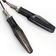 4 PIEZAS Luz de señal de giro universal para motocicleta 12v Indicador de destello azul Luz trasera intermitente Accesorios