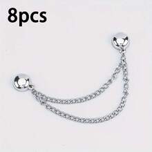 2/3/4/6/8/10/12pcs Magnetic Waist Cincher Clips, Adjustable T-Shirt Hem Clips, Perfect Fit, Metal Snap Buttons, Available In White/Gold/Black